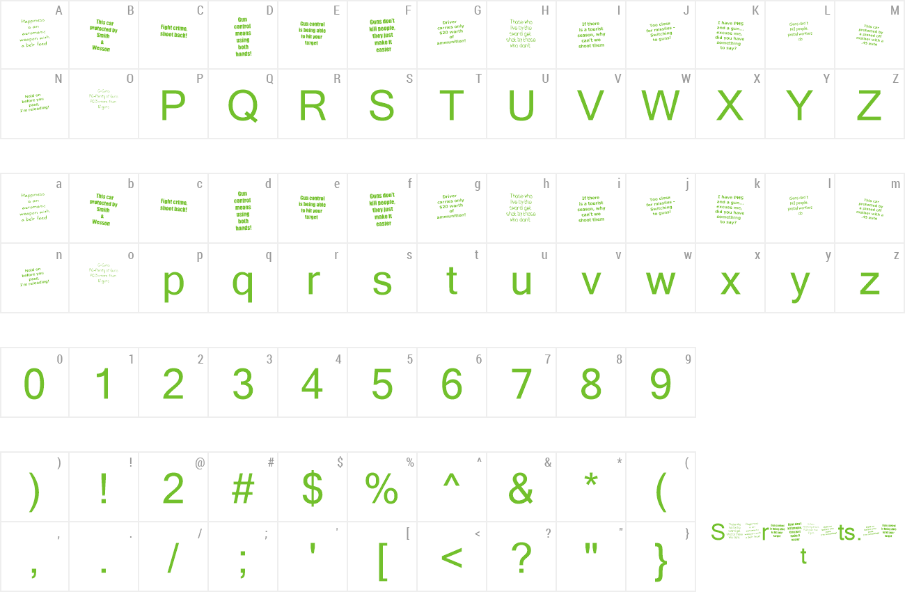 Font KR Gunz preview